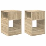 Vidaxl table d'appoint 2 pcs ch�ne sonoma 30, 5 x 30 x 45 cm