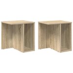 Vidaxl table d'appoint 2 pcs ch�ne sonoma 37 x 32 x 40 cm