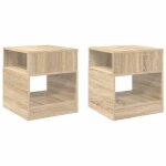 Vidaxl table d'appoint 2 pcs ch�ne sonoma 40, 5 x 40 x 45 cm