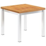Vidaxl table d'appoint de jardin 45x45x38 cm bois d'acacia et inox