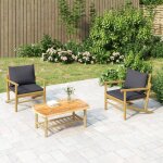 Vidaxl table basse de jardin 90x55x37 cm bambou