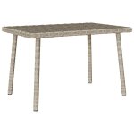 Vidaxl table basse de jardin rectangulaire gris clair résine tressée Vidaxl table basse de jardin rectangulaire gris clair résine tressée