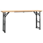 Vidaxl table a bire pliable 170x50x75 / 105 cm bois massif de sapin