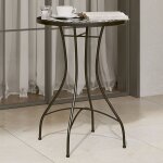 Vidaxl table de bistro mosaque noir et blanc Ø50x70 cm cramique