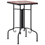 Vidaxl table de bistro mosaque terre cuite et blanc cramique