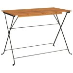Vidaxl table de bistro pliante 100x54x71cm bois acacia solide et acier