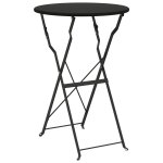 Vidaxl table bistrot pliante anthracite Ø50x71 cm acier revêtu de poudre Vidaxl table bistrot pliante anthracite Ø50x71 cm acier revêtu de poudre