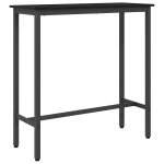 Vidaxl table ch�ne noir 100 x 40 x 90, 5 cm bois d'ing�nierie et acier