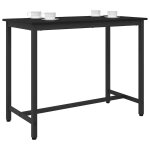 Vidaxl table ch�ne noir 100 x 50 x 76, 5 cm bois d'ing�nierie et acier