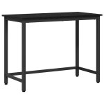 Vidaxl table ch�ne noir 80 x 50 x 76, 5 cm bois d'ing�nierie et acier