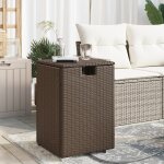 Vidaxl table de couverture de bouteille de propane marron 40x40x60 cm
