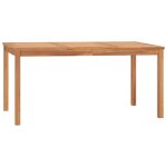 Vidaxl table a d�ner de jardin 160x80x77 cm bois de teck solide