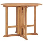 Vidaxl table a d�ner pliable de jardin 90x90x75 cm bois de teck solide