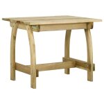 Vidaxl table de jardin 110x74x75 cm bois de pin imprgn