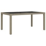Vidaxl table de jardin 150x90x75 cm verre trempé / résine tressée beige Vidaxl table de jardin 150x90x75 cm verre trempé / résine tressée beige