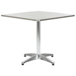 Vidaxl table de jardin argent� 80x80x70 cm aluminium
