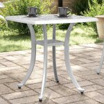 Vidaxl table de jardin blanc 53x53x53 cm aluminium coul�