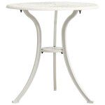 Vidaxl table de jardin blanc 62x62x65 cm aluminium coul