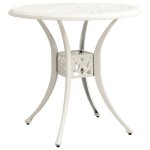 Vidaxl table de jardin blanc 78x78x72 cm aluminium coul�