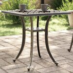 Vidaxl table de jardin bronze 53x53x53 cm aluminium coulé Vidaxl table de jardin bronze 53x53x53 cm aluminium coulé