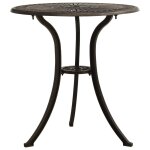 Vidaxl table de jardin bronze 62x62x65 cm aluminium coul�