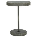 Vidaxl table de jardin gris 75, 5x106 cm rsine tresse
