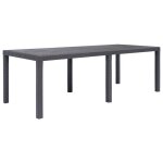 Vidaxl table de jardin marron 220x90x72 cm plastique aspect de rotin Vidaxl table de jardin marron 220x90x72 cm plastique aspect de rotin