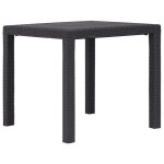 Vidaxl table de jardin marron 79x79x72 cm plastique aspect de rotin
