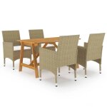 Vidaxl table de jardin marron miel 159, 5x82, 5x76 cm bois massif de pin