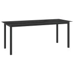 Vidaxl table de jardin noir 190x90x74 cm aluminium et verre Vidaxl table de jardin noir 190x90x74 cm aluminium et verre