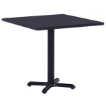 Vidaxl table de jardin noir 80x80x75 cm