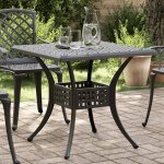 Vidaxl table de jardin noir 80x80x75 cm aluminium coul�