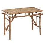 Vidaxl table de jardin pliable 115x50x75 cm bambou