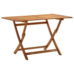 Vidaxl table de jardin pliable 120x70x75 cm bois d'acacia massif