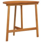Vidaxl table de jardin pliante demi - ronde 78x46x75 cm en bois massif d'acacia