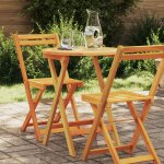 Vidaxl table de jardin pliante ronde �60x72 cm en bois d'acacia massif