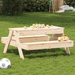 Vidaxl table de pique - nique avec bac a sable pour enfants pin massif