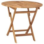 Vidaxl table pliable de jardin 85x76 cm bois de teck solide