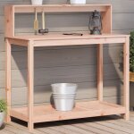 Vidaxl table de rempotage avec �tag�res bois massif de douglas
