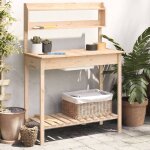 Vidaxl table de rempotage et �vier 147, 5x44x139, 5 cm bois massif sapin