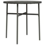 Vidaxl table a thé gris 45 cm résine tressée Vidaxl table a thé gris 45 cm résine tressée