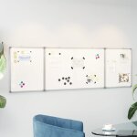 Vidaxl tableau blanc magntique pliable 200x60x1, 7 cm aluminium