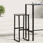 Vidaxl tabourets de bar lot de 2 noir acier enduit de poudre