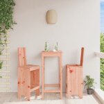 Vidaxl tabourets de bar 2 pcs 40x42x120 cm bois massif douglas