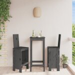 Vidaxl tabourets de bar 2 pcs gris 40x42x120 cm bois massif de pin
