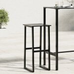 Vidaxl tabourets de bar lot de 4 noir acier enduit de poudre