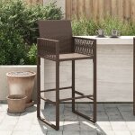 Vidaxl tabourets de bar de jardin lot de 2 marron résine tressée Vidaxl tabourets de bar de jardin lot de 2 marron résine tressée
