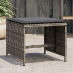Vidaxl tabourets de jardin avec coussins 4 pcs gris 41x41x36 cm rotin