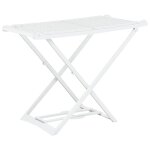 Vidaxl tendoir  linge pliable blanc plastique
