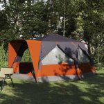 Vidaxl tente cabane avec toit gris et orange 400 x 350 x 212 cm